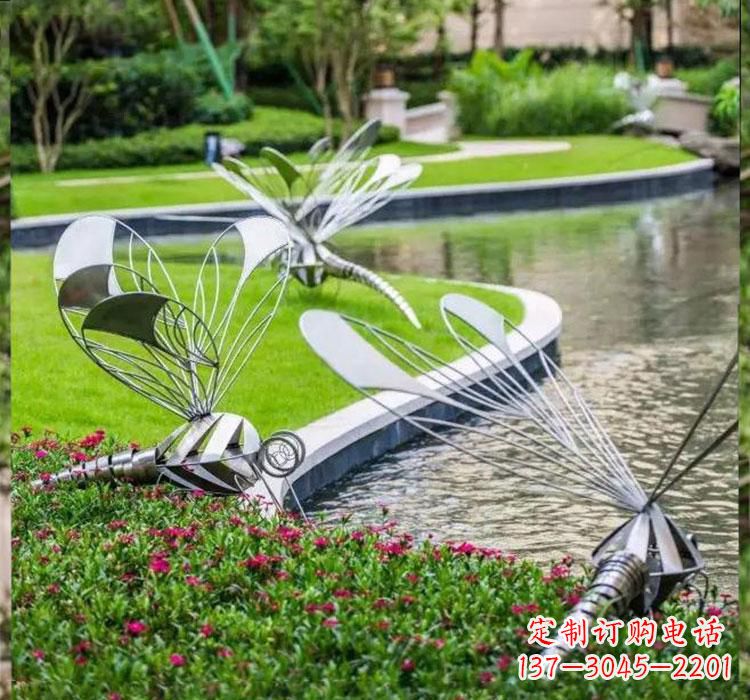 温州不锈钢蜻蜓动物雕塑