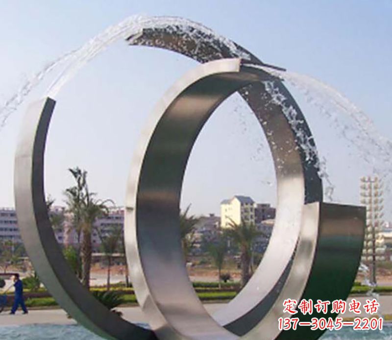 温州不锈钢情侣戒指雕塑