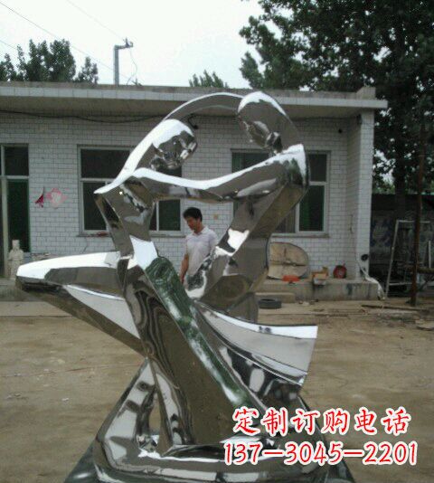 温州不锈钢情侣跳舞雕塑