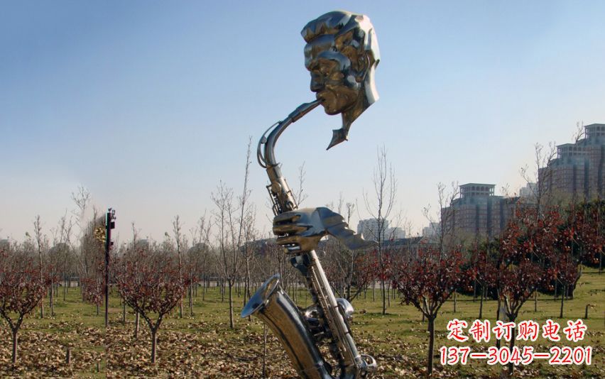 温州不锈钢萨克斯雕塑