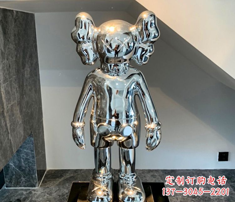 温州不锈钢商场卡通机器人雕塑
