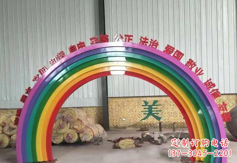 温州不锈钢社会主义核心价值观彩虹拱门雕塑