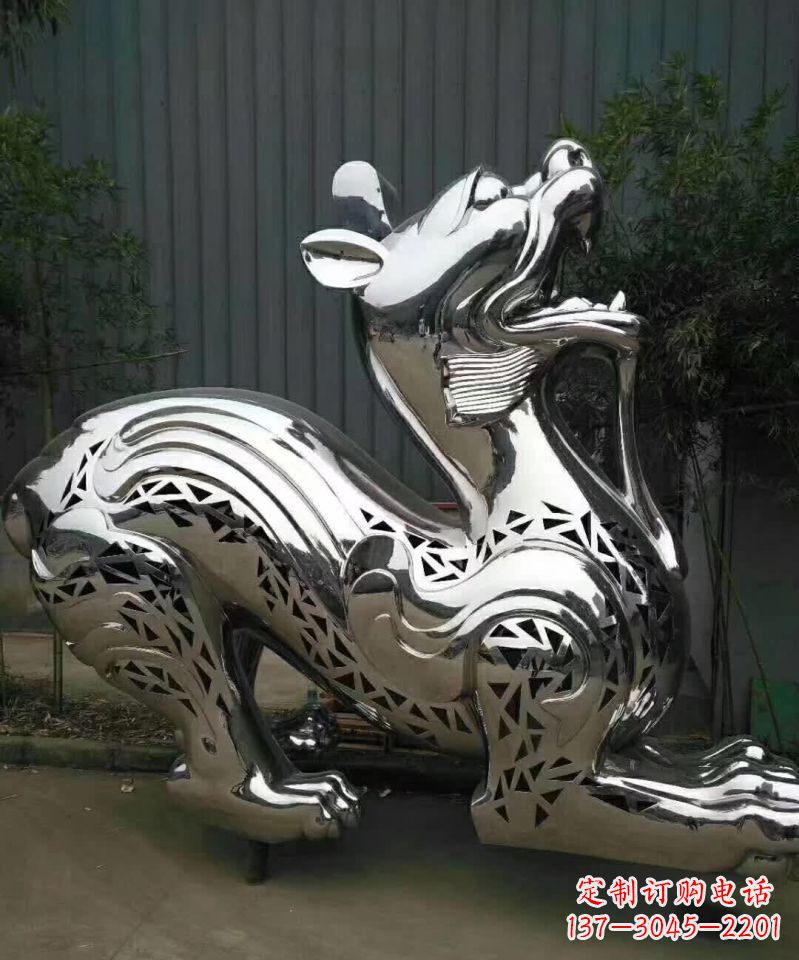 温州不锈钢麒麟象征着祥和与美好