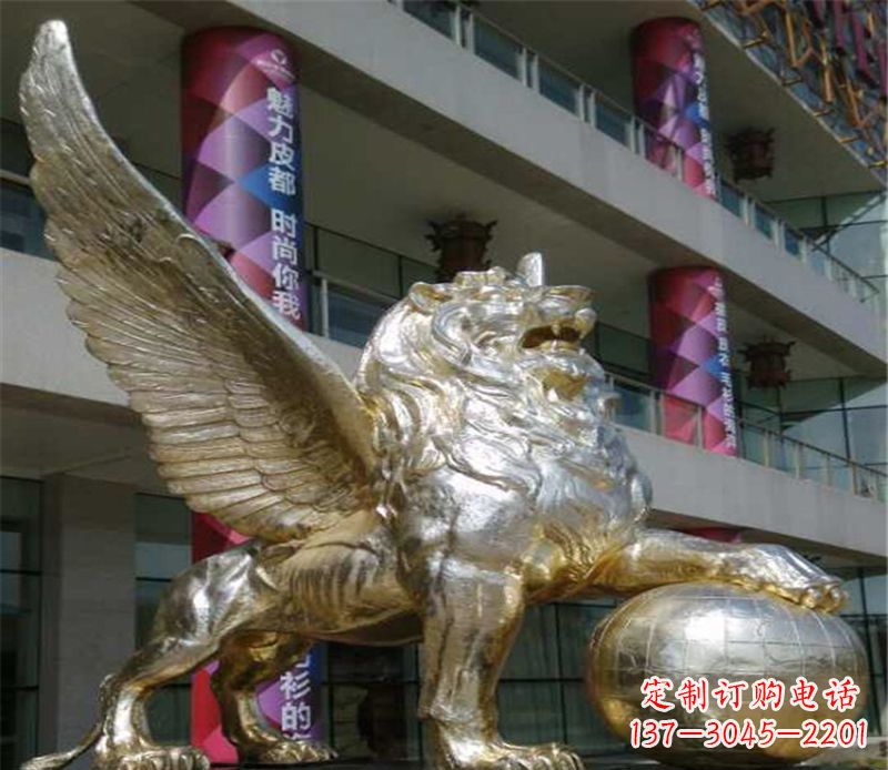 温州不锈钢狮子雕塑象征力量与美