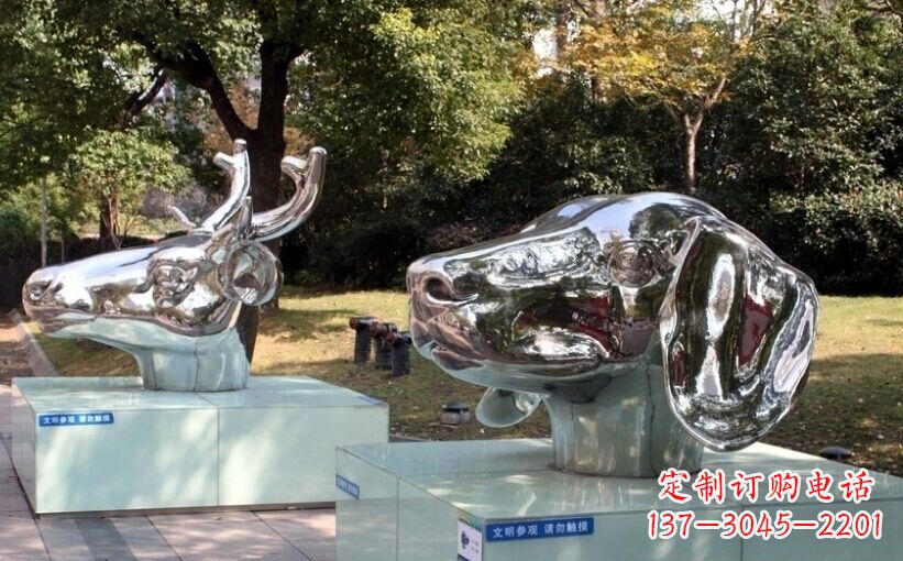 温州十二生肖头像景观雕塑