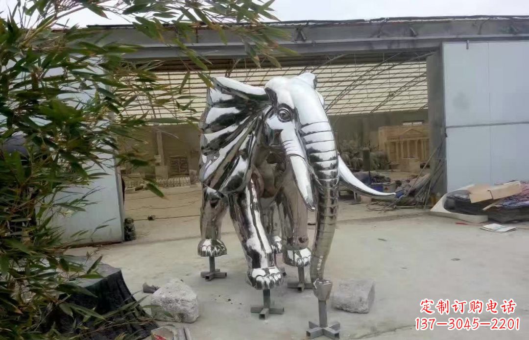 温州不锈钢售楼部装饰动物大象