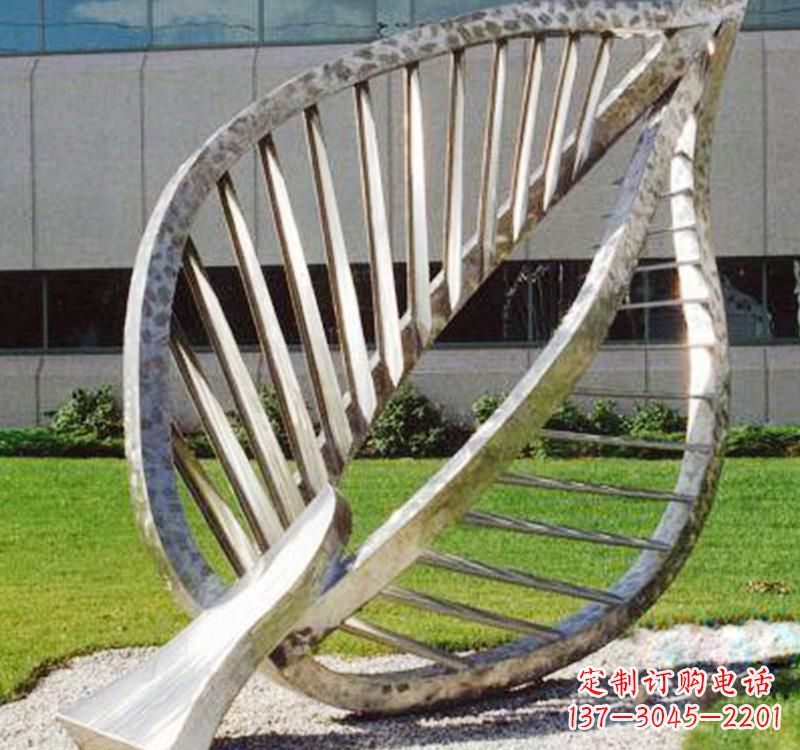 温州不锈钢树叶镂空景观雕塑