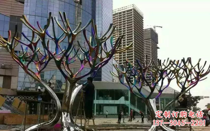 温州不锈钢树枝景观雕塑