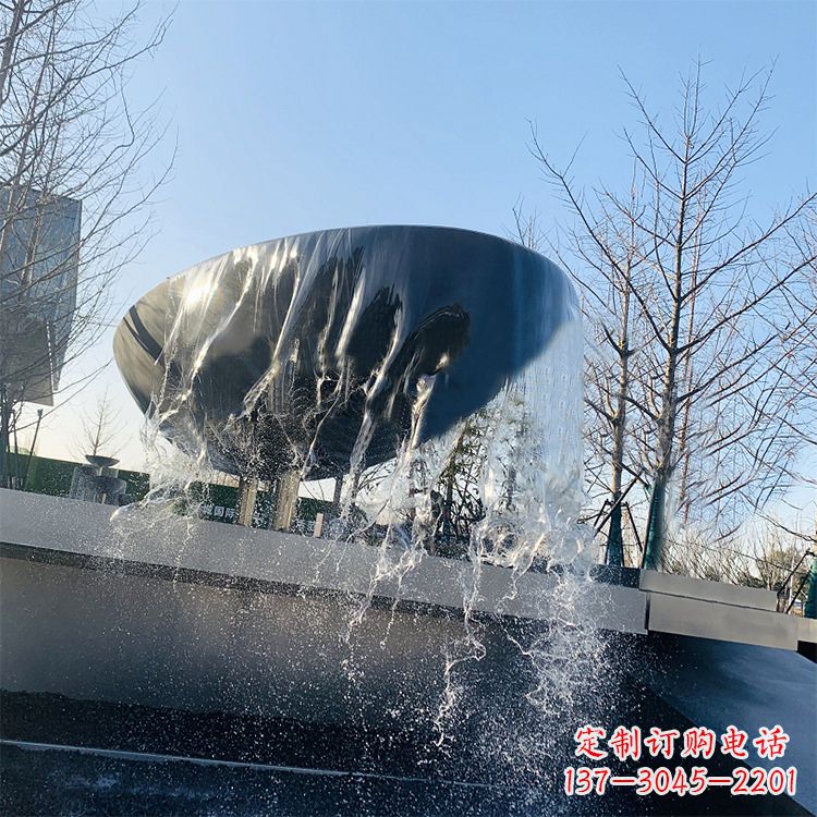 温州不锈钢水钵瀑布喷泉雕塑艺术与美感的完美结合