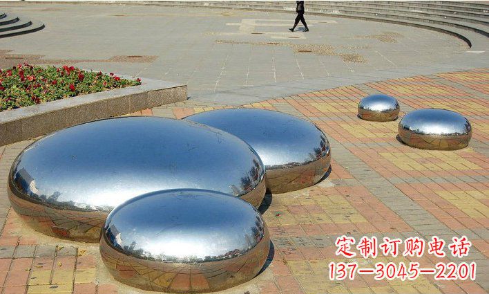 温州不锈钢水滴雕塑 (2)
