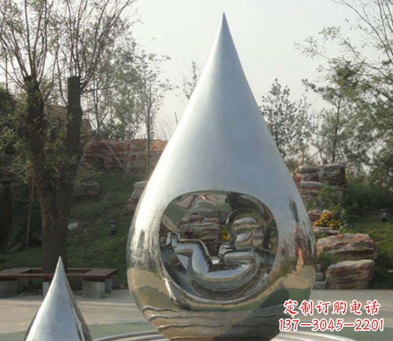 温州不锈钢水滴雕塑1