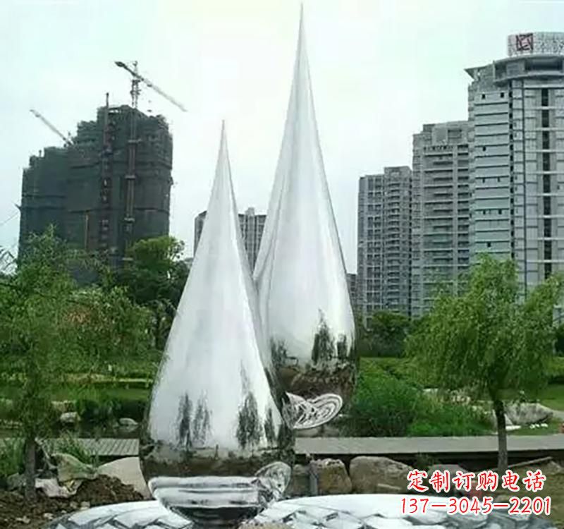 温州不锈钢水滴拱门雕塑