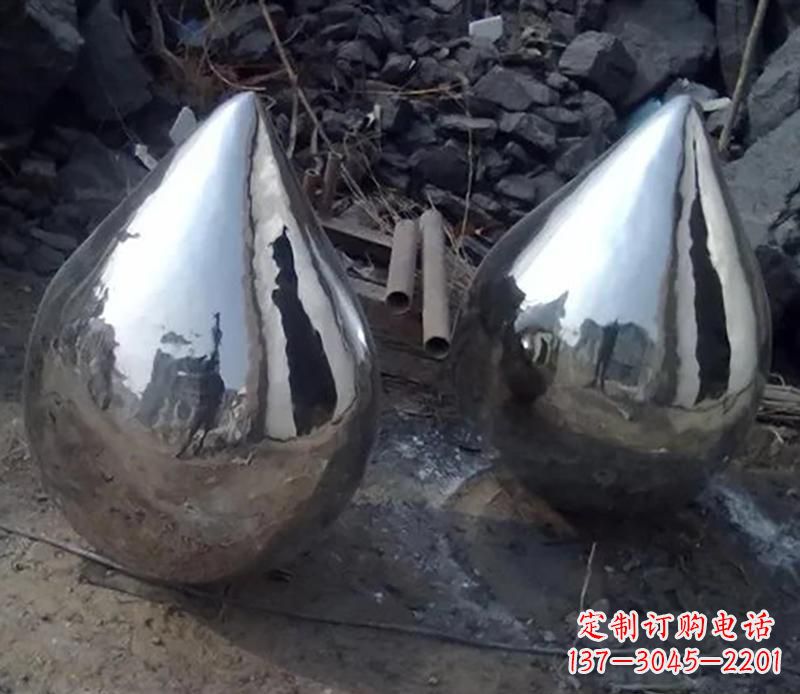 温州不锈钢水滴景观雕塑