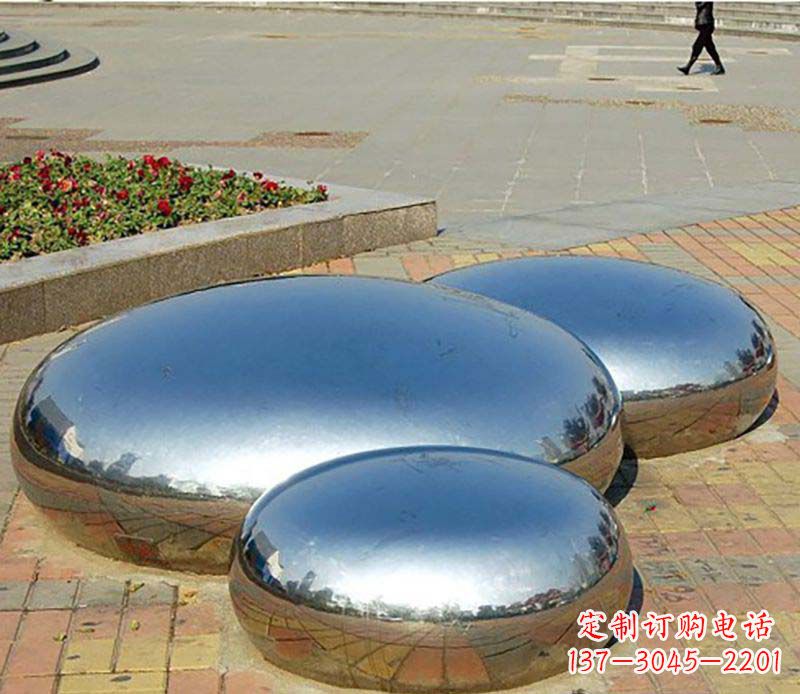 温州不锈钢水滴校园雕塑