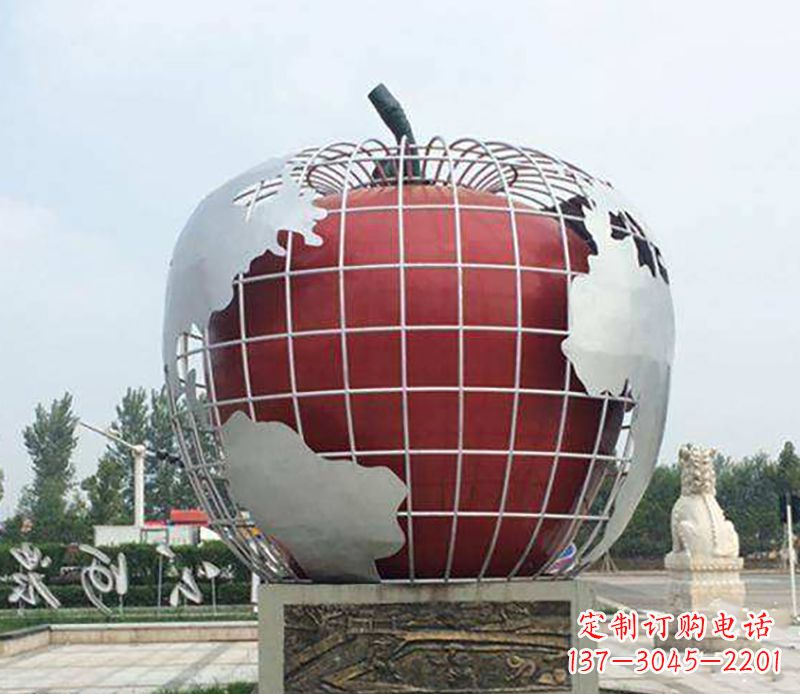 温州不锈钢水果雕塑