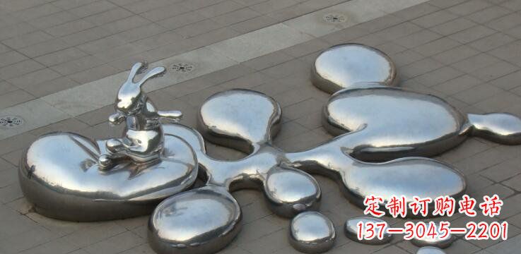 温州不锈钢兔子雕塑景观的美丽添彩
