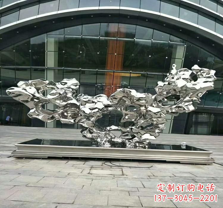 温州不锈钢太湖石抽象雕塑
