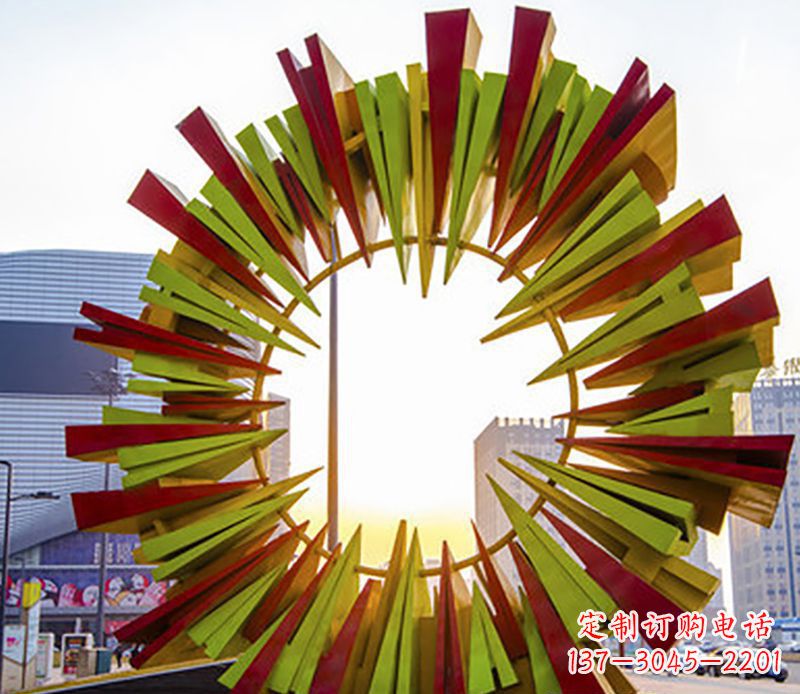 温州不锈钢太阳花广场景观雕塑