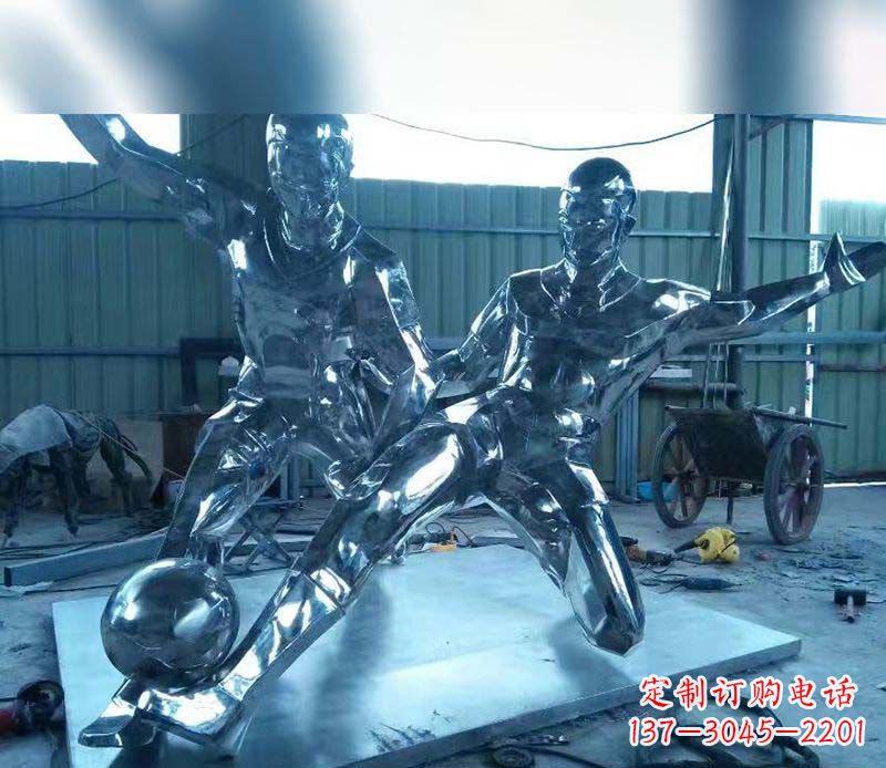 温州不锈钢足球雕塑精美的足球景观