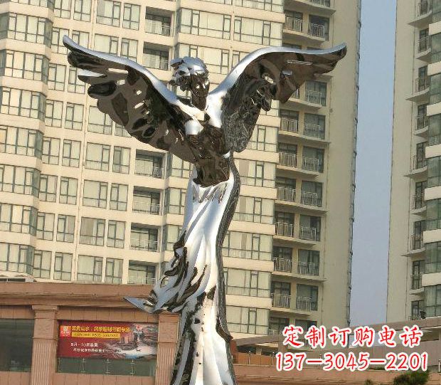 温州不锈钢天使雕塑