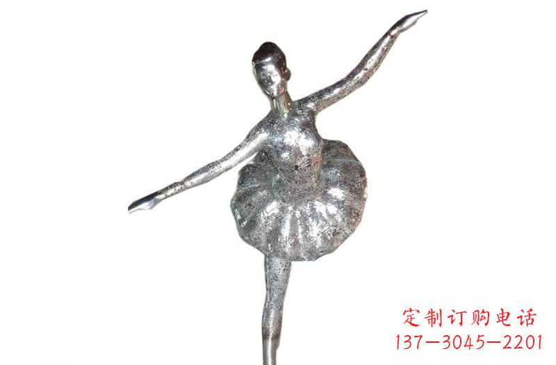 温州不锈钢跳芭蕾舞女孩雕塑