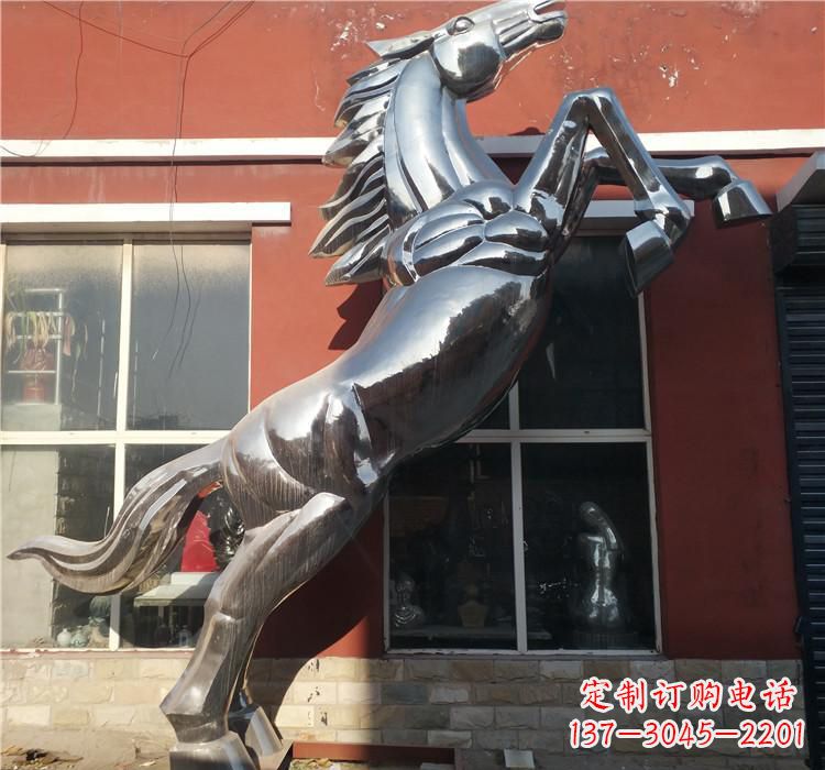 温州不锈钢跳跃马雕塑