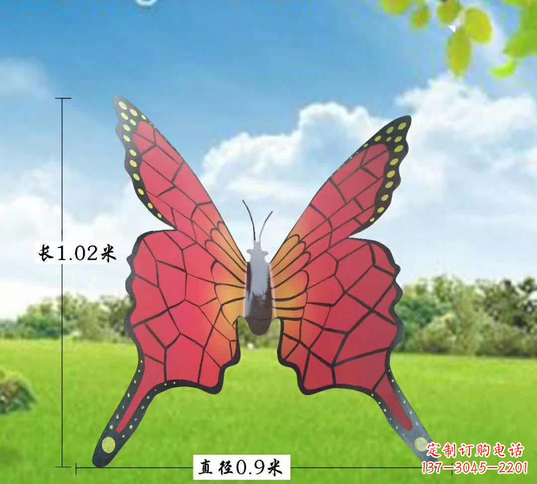 温州不锈钢铁艺蝴蝶雕塑