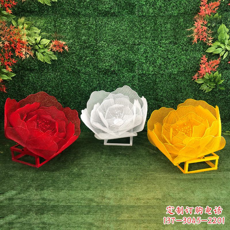 温州不锈钢玫瑰雕塑精致的艺术品