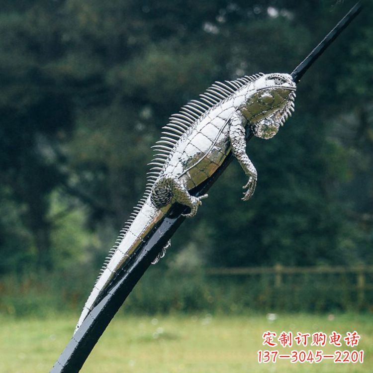 温州不锈钢蜥蜴雕塑摆件