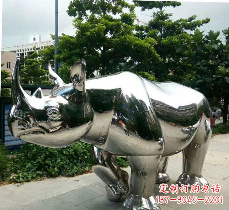 温州不锈钢犀牛雕塑