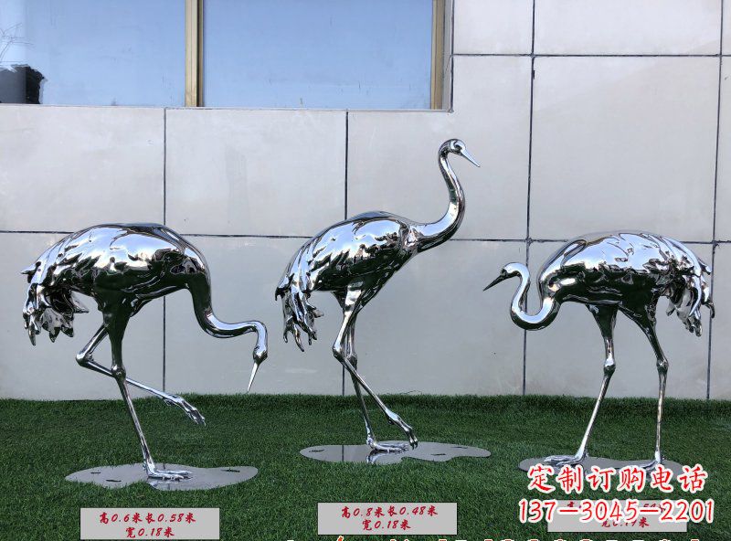 温州不锈钢仙鹤雕塑222