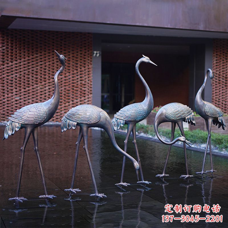 温州不锈钢仙鹤飞翔雕塑