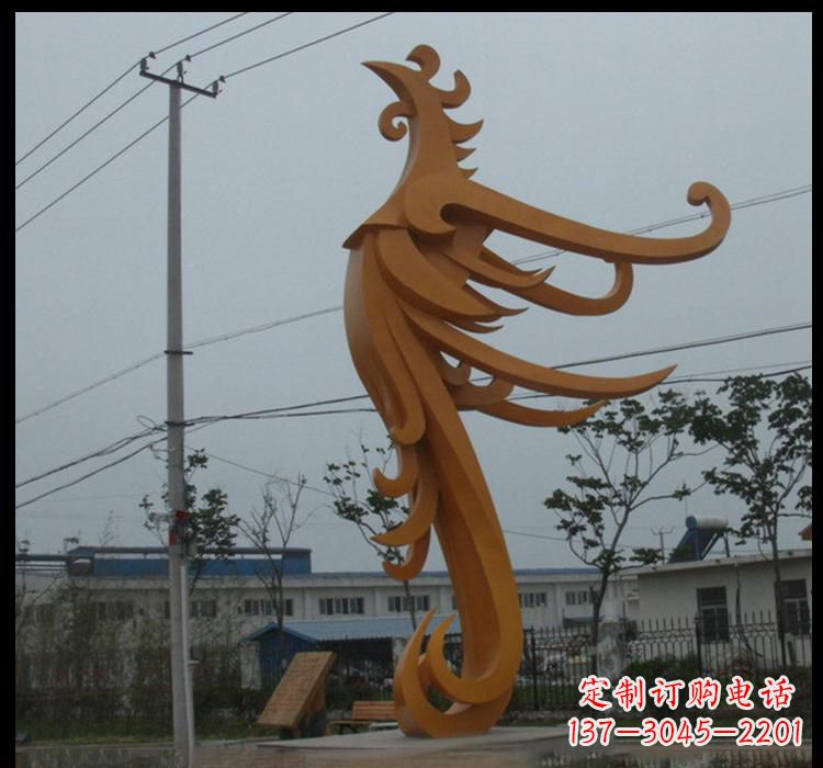 温州不锈钢凤凰雕塑抽象艺术的精美杰作