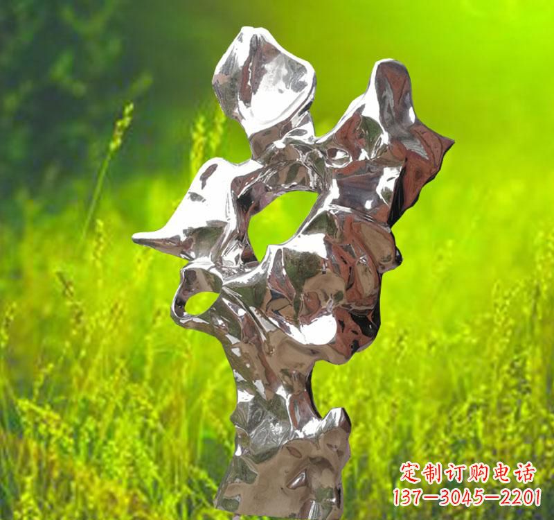 温州太湖石雕塑精致的不锈钢艺术