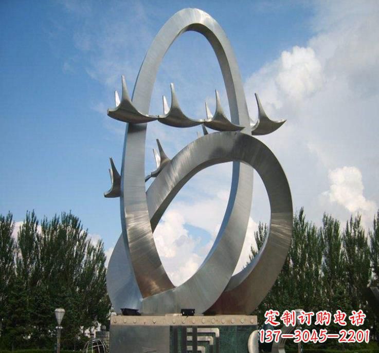 温州大雁飞翔——不锈钢现代大雁雕塑