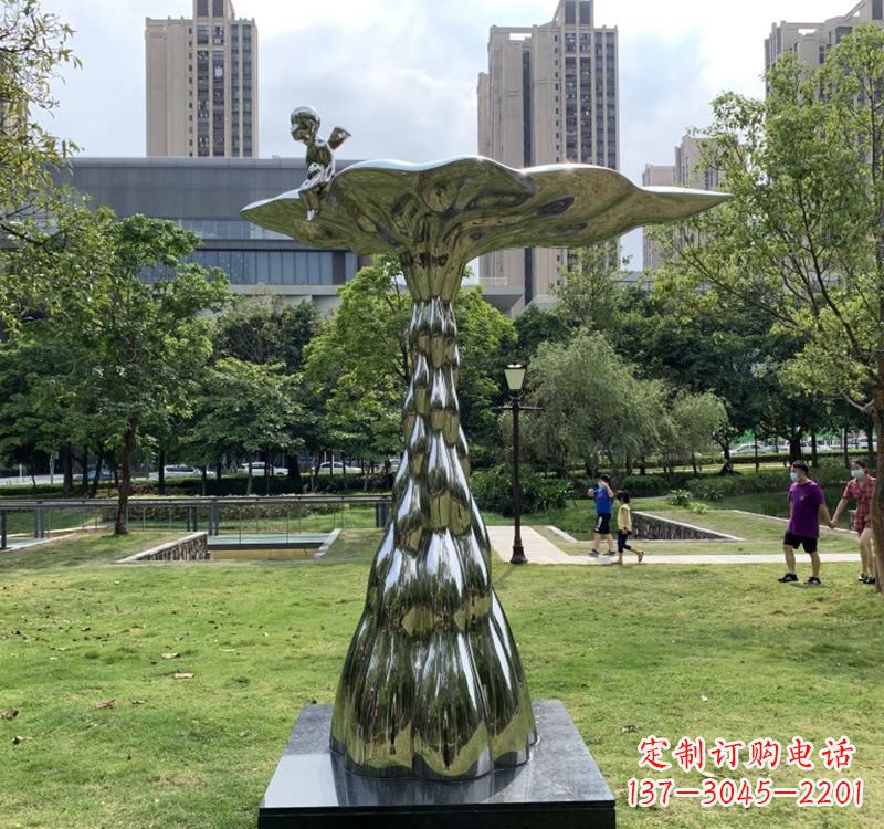 温州不锈钢现代水滴雕塑