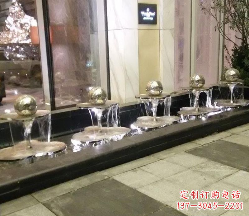 温州不锈钢小喷泉雕塑——美化环境的艺术