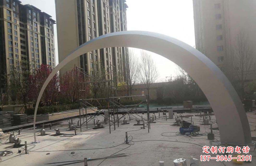 温州不锈钢小区拱门雕塑美化环境