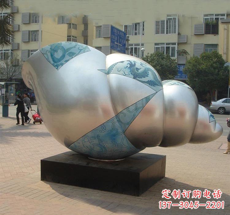 温州不锈钢海螺雕塑——给小区增添美的魅力