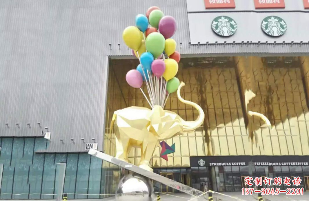 温州小象踩球不锈钢雕塑的魅力