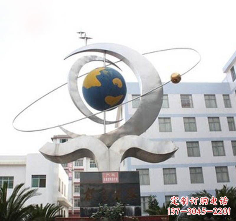 温州不锈钢校园创意地球仪雕塑