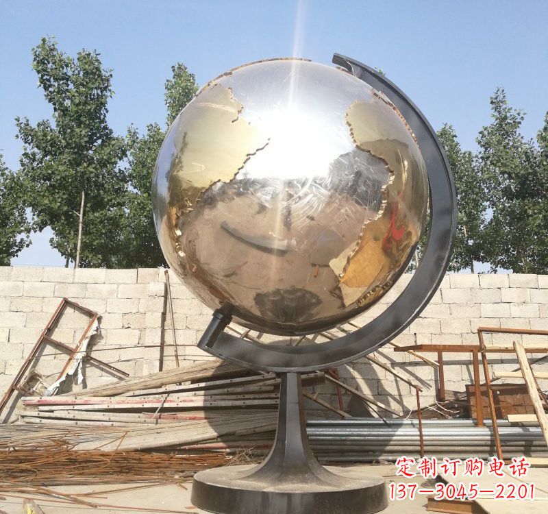 温州不锈钢校园地球仪雕塑