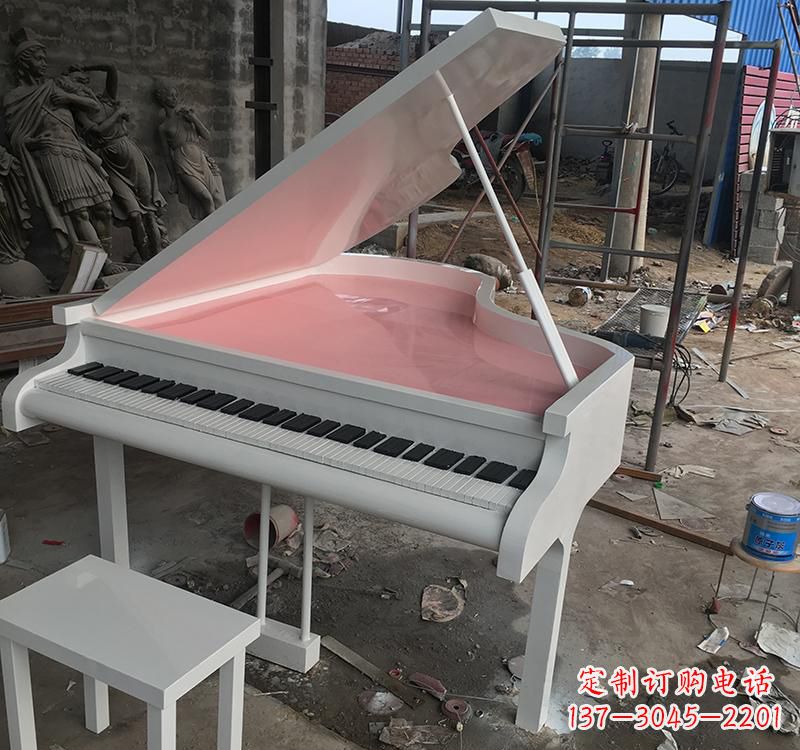 温州不锈钢校园钢琴雕塑