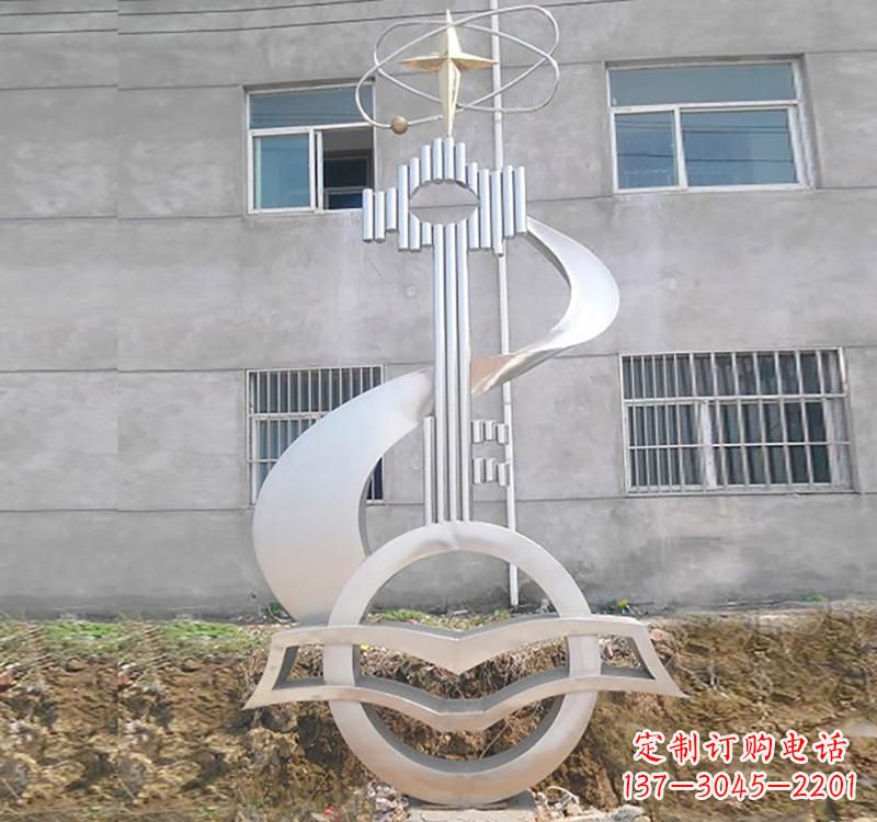 温州不锈钢校园书本钥匙雕塑让回忆留在校园