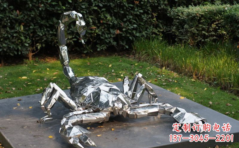 温州不锈钢蝎子动物雕塑