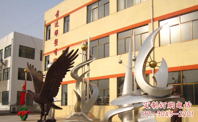 温州不锈钢雄鹰雕塑 (2)