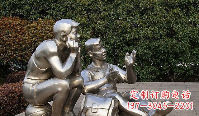 温州不锈钢的学生雕塑