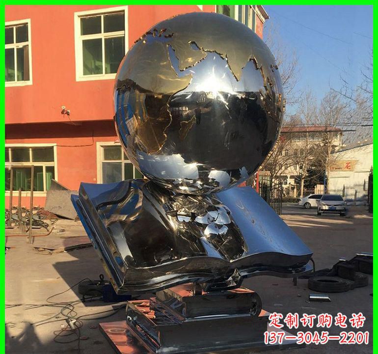 温州不锈钢学校艺术书籍雕塑