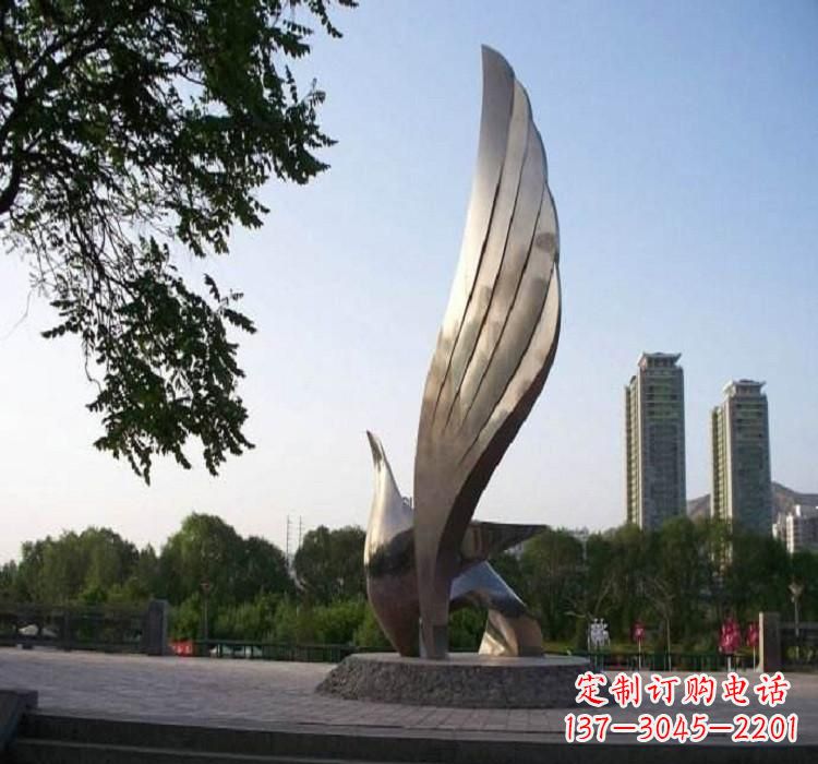 温州精美的不锈钢翅膀雕塑