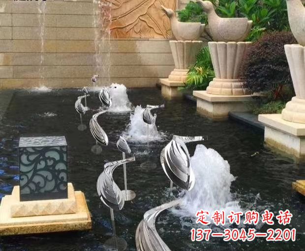 温州不锈钢鱼雕塑抽象动物雕塑